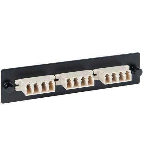 Adapter Panel, 3 Quad Lc, 12F, Beige, Mm